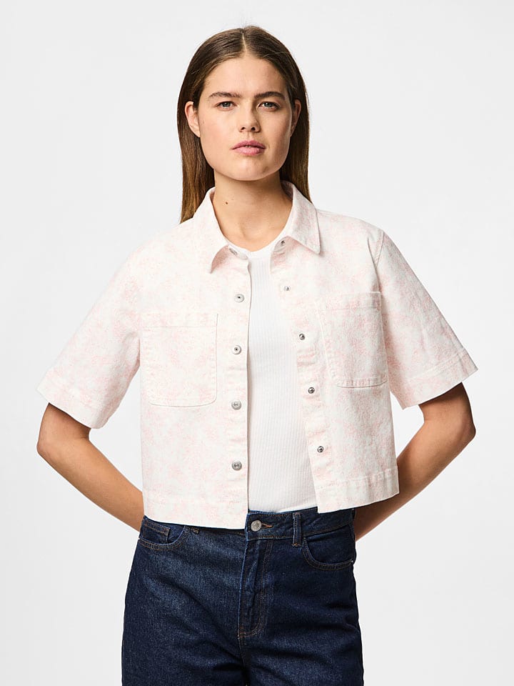 Košeľa Pieces Rosé 132410 Hemd "Salume" in Rosé - 5