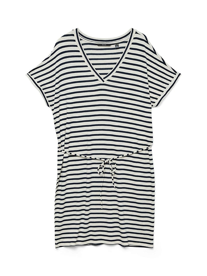 Šaty Vero Moda Creme/ Dunkelblau 1216357 Kleid in Creme/ Dunkelblau - 3
