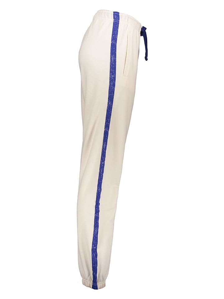 Nohavice Juvia Creme/ Blau 256167 Sweathose in Creme/ Blau - 3