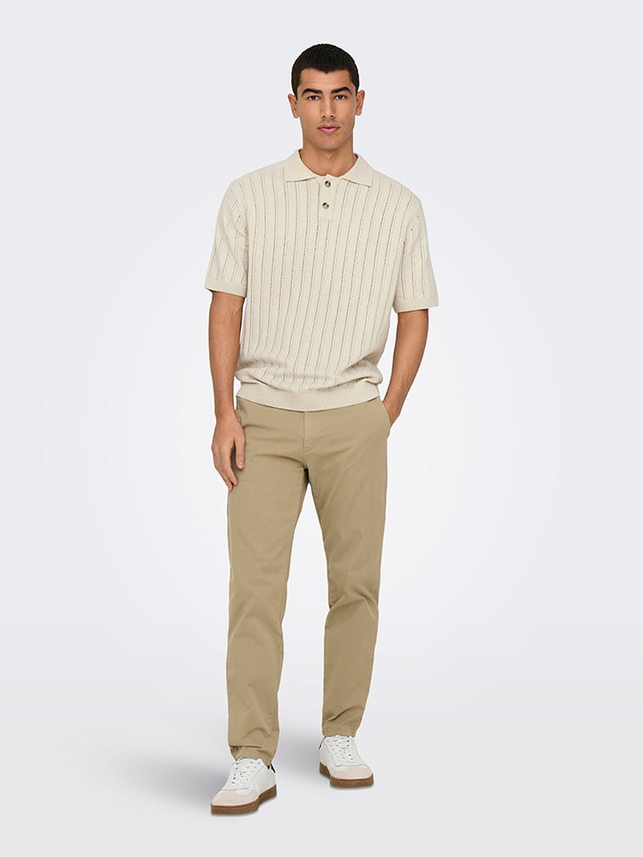 Tričko ONLY & SONS Beige 4540859 Poloshirt in Beige - 2