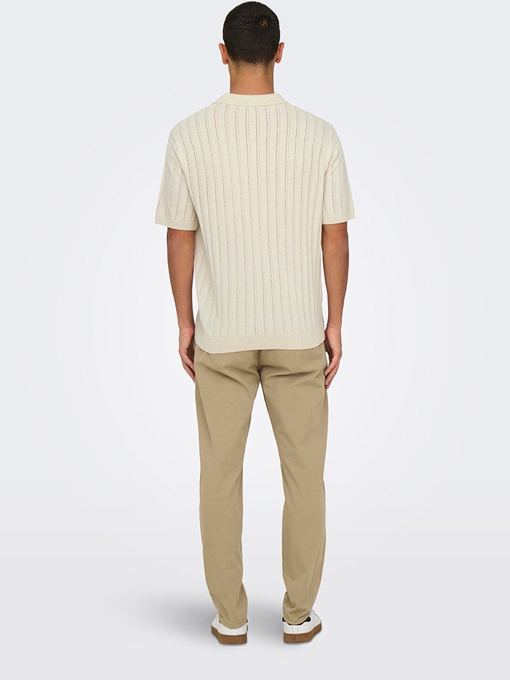Tričko ONLY & SONS Beige 4540859 Poloshirt in Beige - 3