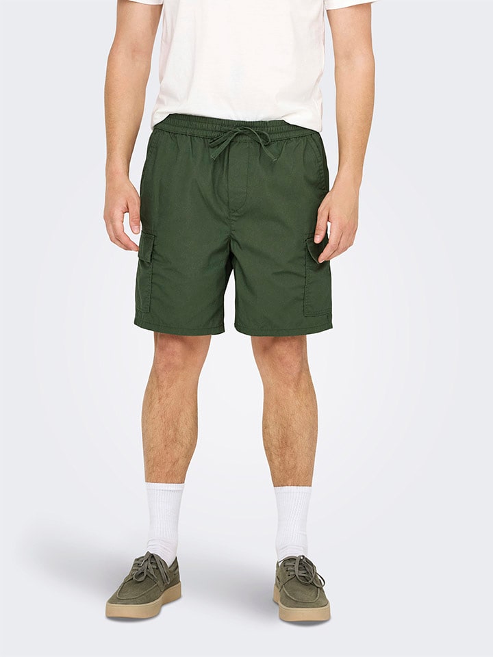 Kraťasy ONLY & SONS Grün 1926678 Shorts in Grün - 4