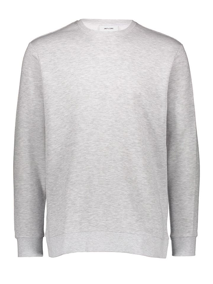 Mikina ONLY & SONS Grau/ Weiß 6022769 2er-Set: Sweatshirts in Grau/ Weiß - 2