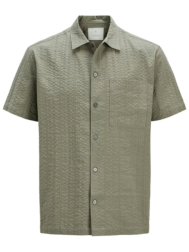 Košeľa Jack & Jones Khaki 121386 Hemd - Regular fit - in Khaki - 7