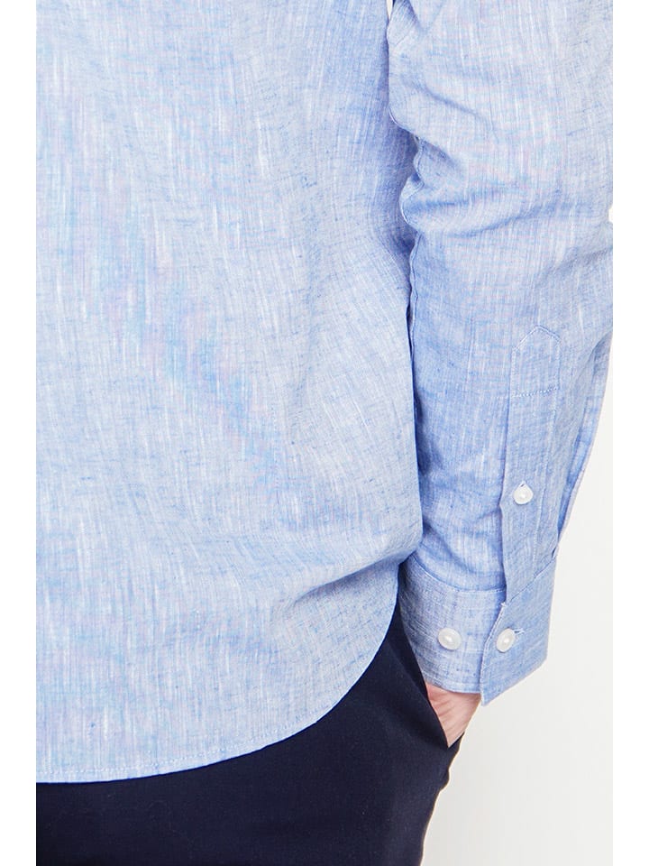 Košeľa Secret du Lin Blau 1128723 Leinenhemd in Blau - 3