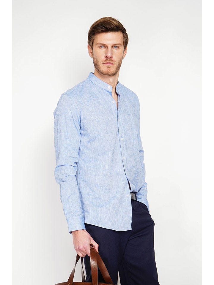 Košeľa Secret du Lin Blau 1128723 Leinenhemd in Blau - 5