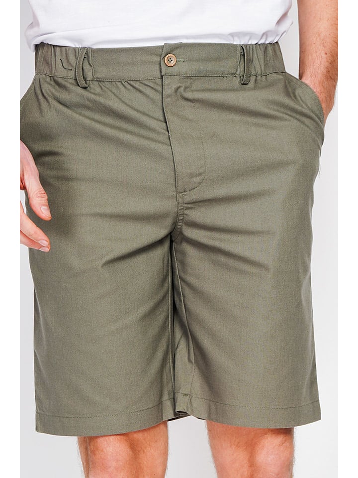 Kraťasy Secret du Lin Khaki 3616658 Bermudas in Khaki - 3
