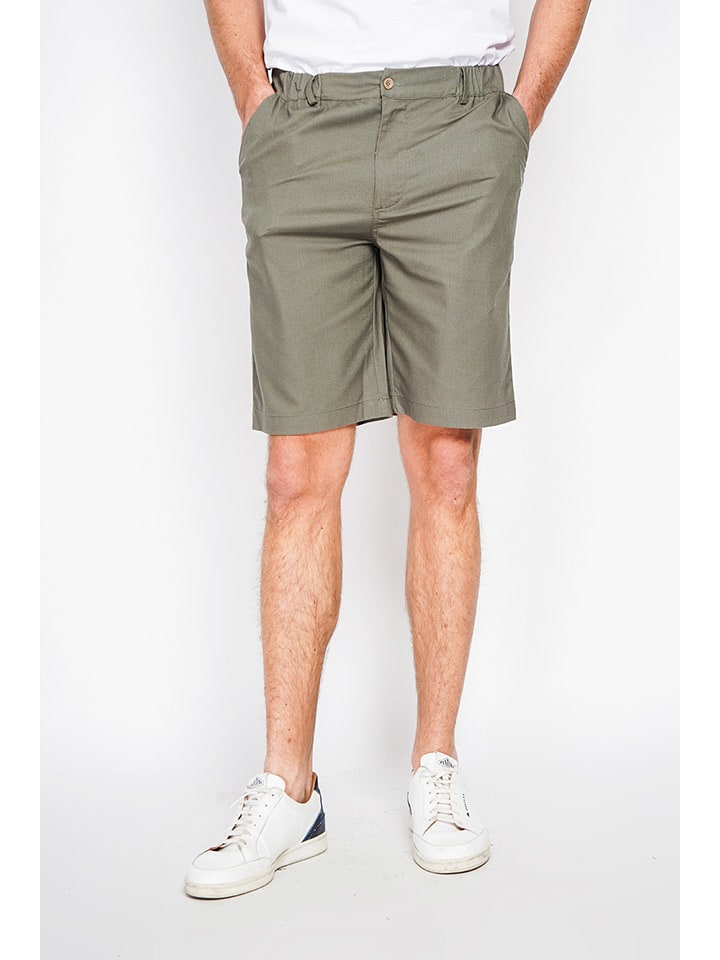 Kraťasy Secret du Lin Khaki 3616658 Bermudas in Khaki - 4