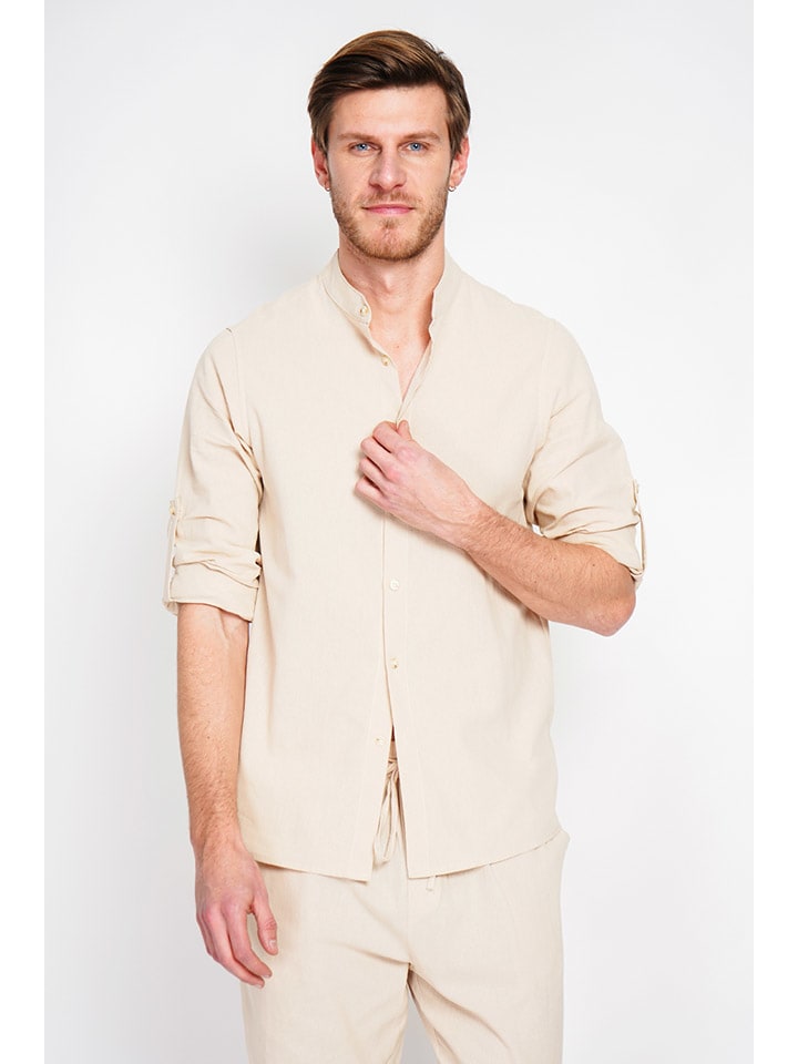 Košeľa Secret du Lin Creme 1270762 Leinenhemd in Creme - 3