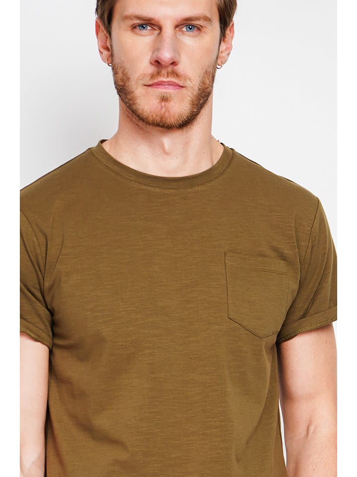 Tričko Secret du Lin Khaki 4471937 Shirt in Khaki - 4