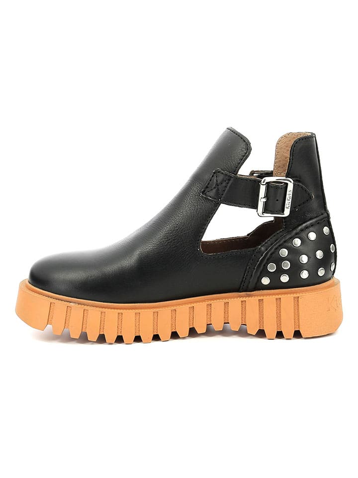 Topánky Kickers Schwarz/Orange 1183436 Leder-Boots "Kick Fantasy" in Schwarz/Orange - 2