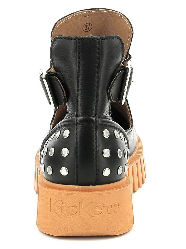 Topánky Kickers Schwarz/Orange 1183436 Leder-Boots "Kick Fantasy" in Schwarz/Orange - 4