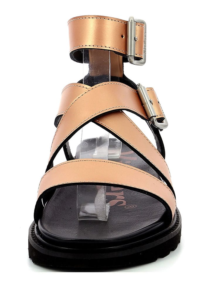 Sandále Kickers Schwarz/Gold 694689 Leder-Sandalen "Neosunny" in Schwarz/Gold - 3