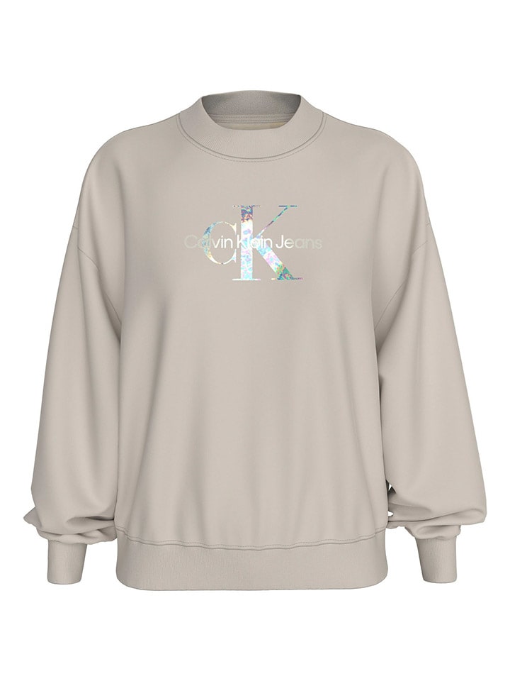Mikina CALVIN KLEIN JEANS Creme 9873875 Sweatshirt in Creme - 3