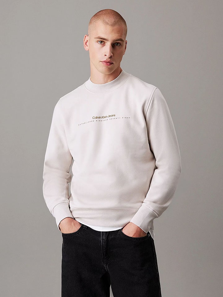 Mikina Calvin Klein Creme 5129314 Sweatshirt in Creme - 3