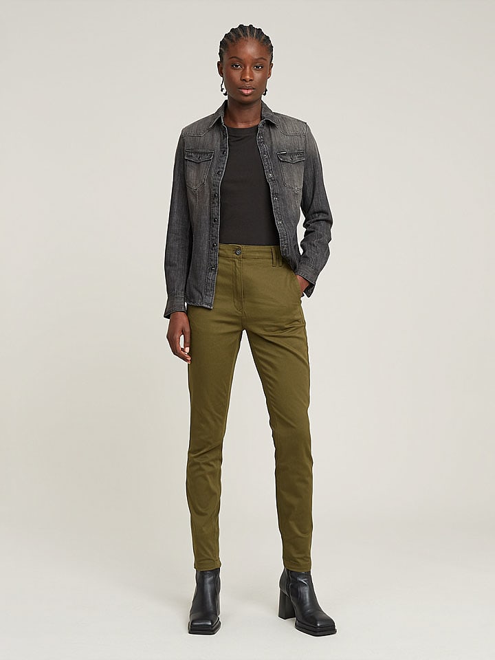 Nohavice G-Star Khaki 5372255 Hose - Skinny fit - in Khaki - 3