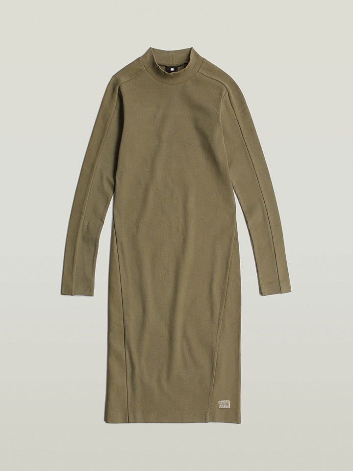 Šaty G-Star Khaki 7436766 Strickkleid in Khaki - 4