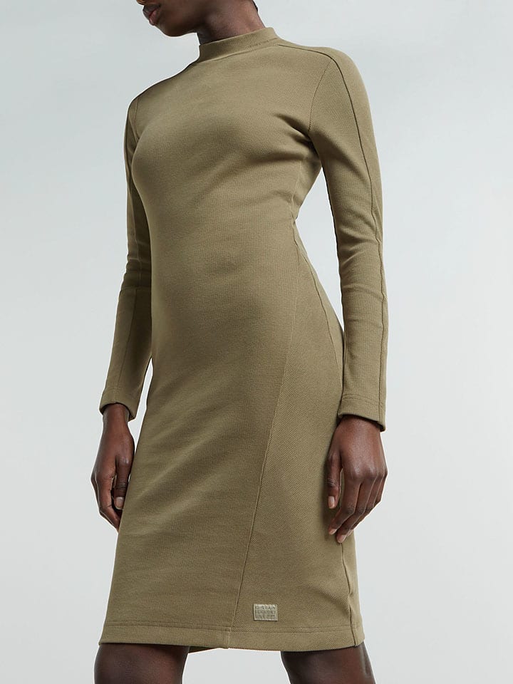 Šaty G-Star Khaki 7436766 Strickkleid in Khaki - 6
