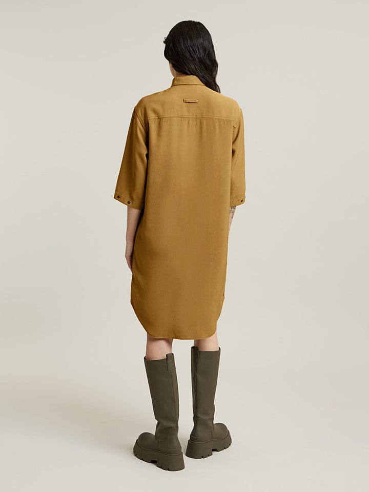 Šaty G-Star Ocker 8674329 Kleid in Ocker - 2
