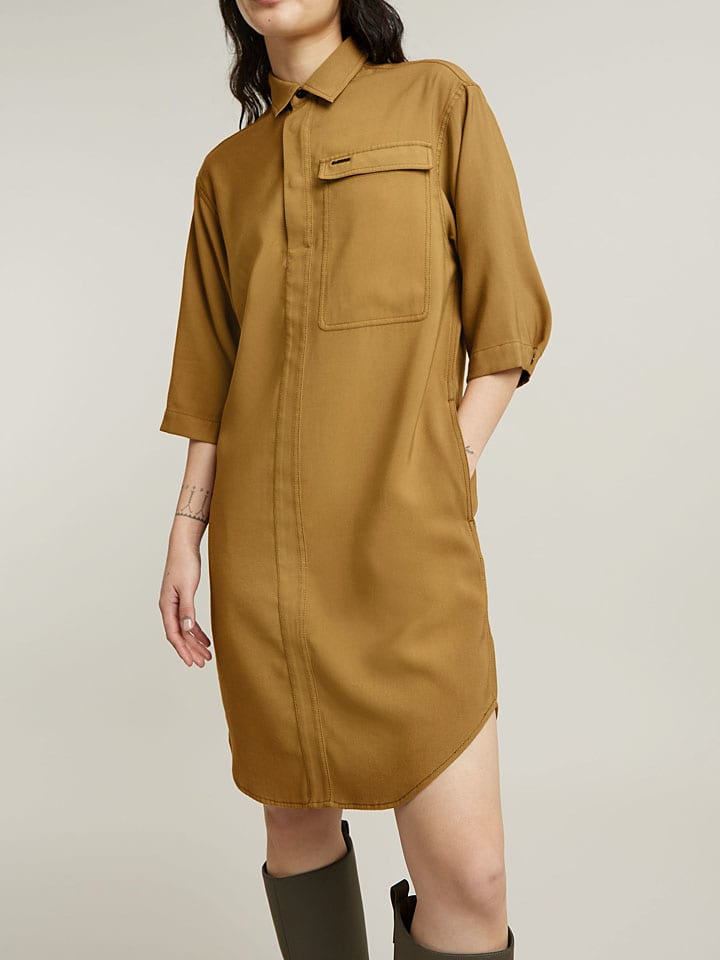 Šaty G-Star Ocker 8674329 Kleid in Ocker - 6