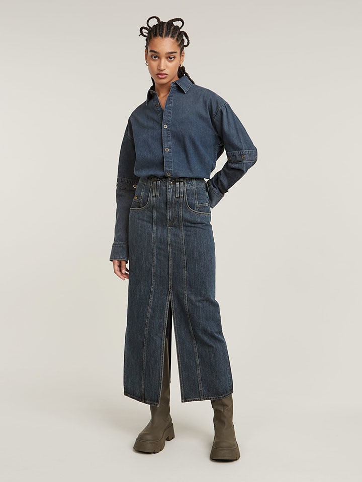 Sukňa G-Star Blau 6501415 Jeansrock "Viktoria" in Blau - 3
