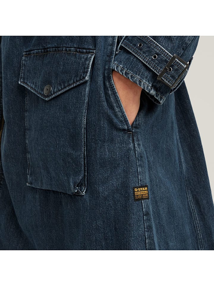 Dámska bunda G-Star Dunkelblau 7607811 Jeans-Trenchcoat in Dunkelblau - 6