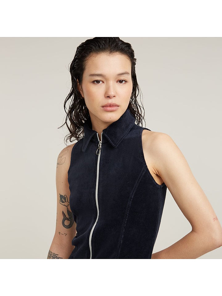 G-Star Dunkelblau 5373400 Samt-Jumpsuit in Dunkelblau - 5