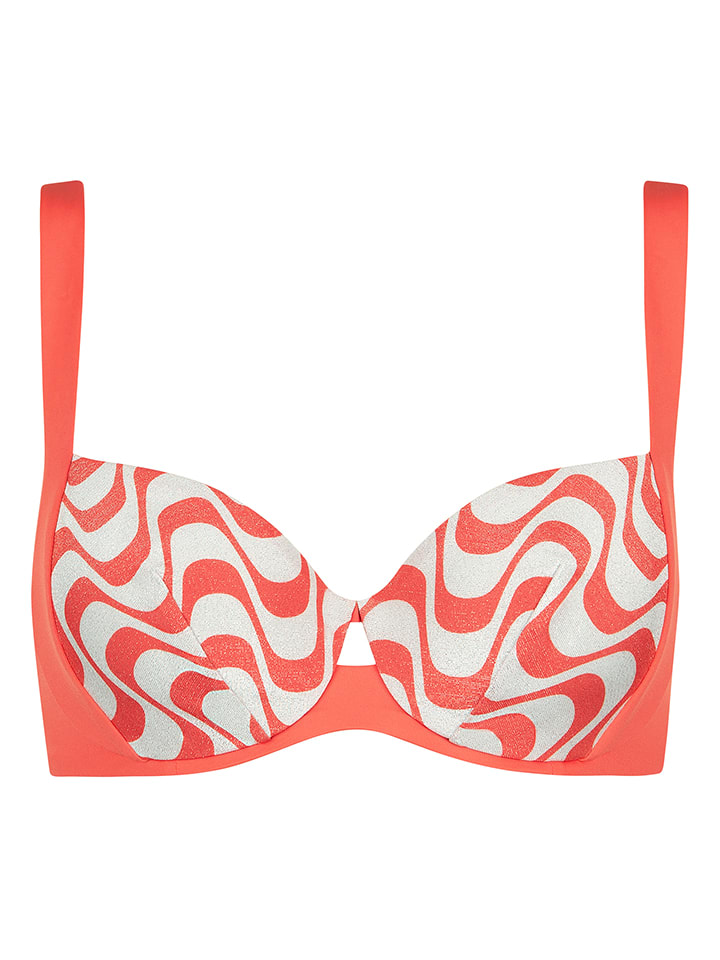 Plavky vrchný diel Lisca Weiß/ Koralle 4145256 Bikini-Oberteil in Koralle/ Weiß - 4