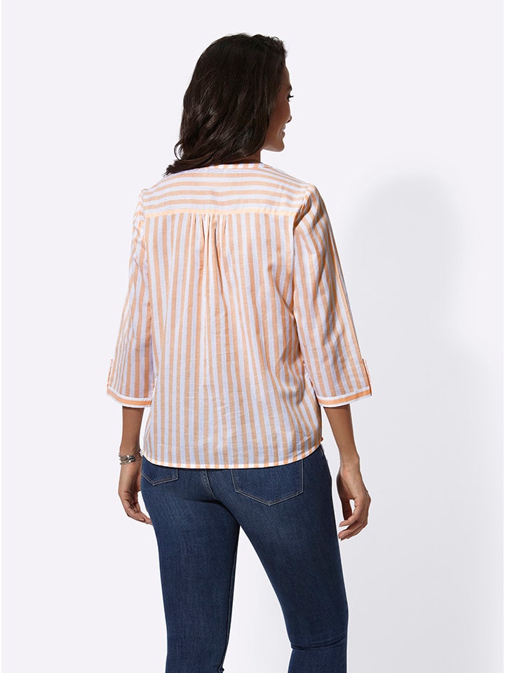 WITT WEIDEN Weiß/ Orange 3511858 Bluse in Weiß/ Orange - 5