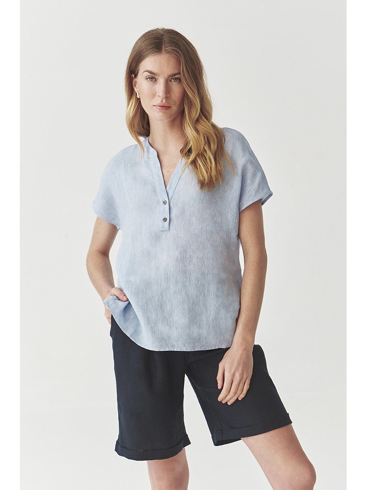 TATUUM Hellblau 3838960 Leinen-Bluse in Hellblau - 2