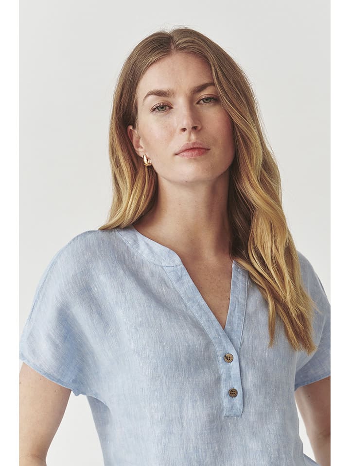 TATUUM Hellblau 3838960 Leinen-Bluse in Hellblau - 7