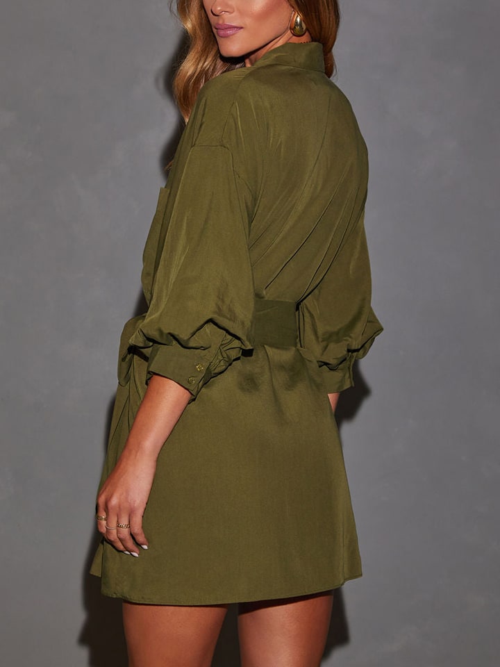 Šaty Milan Kiss Khaki 4770448 Kleid in Khaki - 6