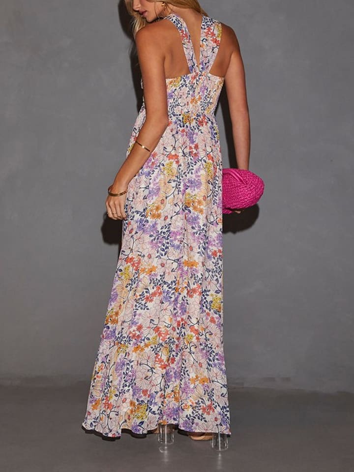 Šaty Milan Kiss Weiß/ Lila/ Blau 1867048 Kleid in Weiß/ Lila/ Blau - 4