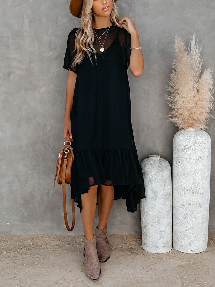 Šaty Milan Kiss Schwarz 923365 Kleid in Schwarz - 2