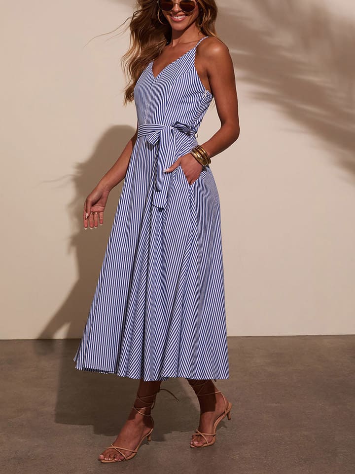 Šaty Milan Kiss Dunkelblau/ Weiß 9154965 Kleid in Blau/ Weiß - 4