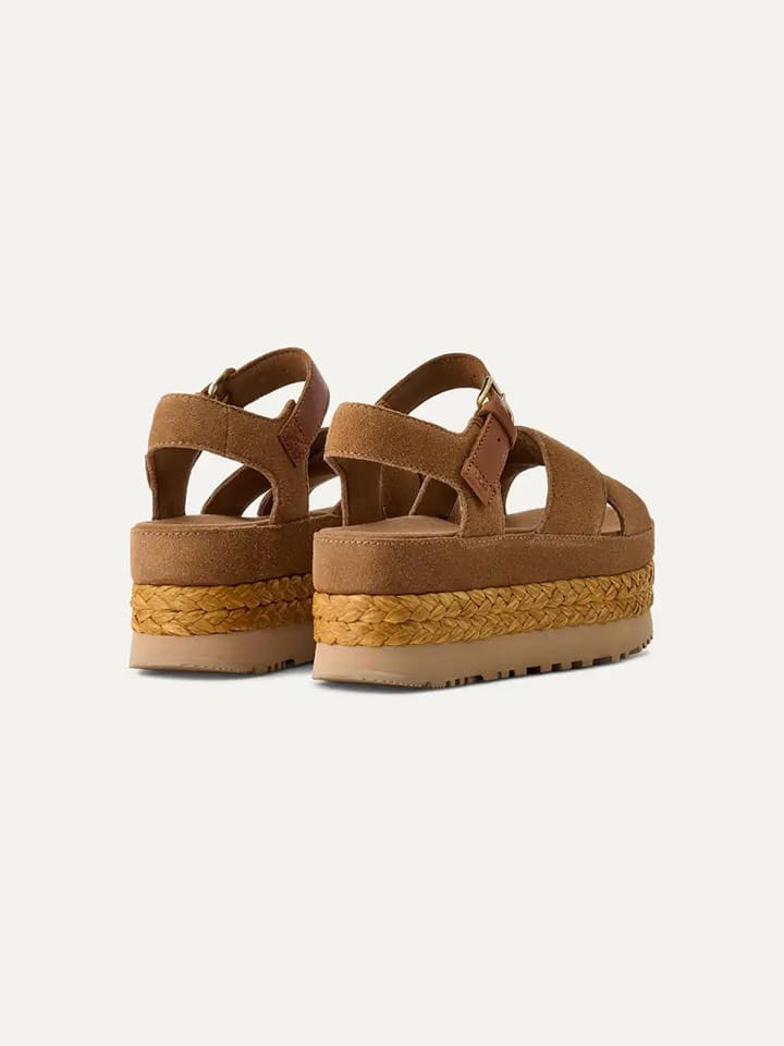Sandále UGG Hellbraun 334205 Leder-Sandalentten "Aubrey" in Hellbraun - 2
