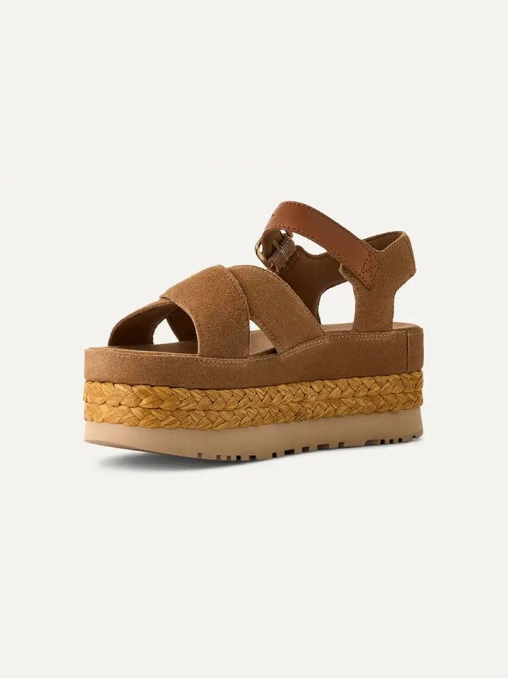 Sandále UGG Hellbraun 334205 Leder-Sandalentten "Aubrey" in Hellbraun - 3