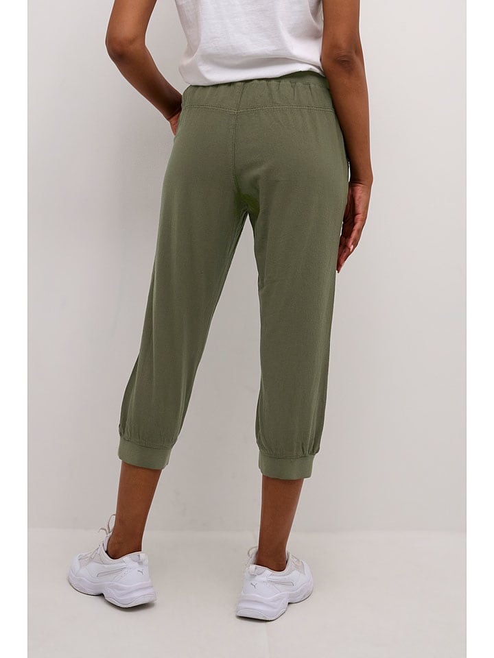 Nohavice Kaffe Khaki 1377007 Carprihose "Naya" in Khaki - 3