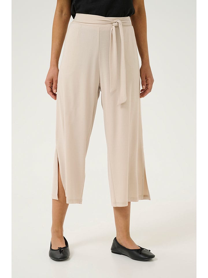 Nohavice Kaffe Sand 8136899 Culotte "Malli" in Sand - 2