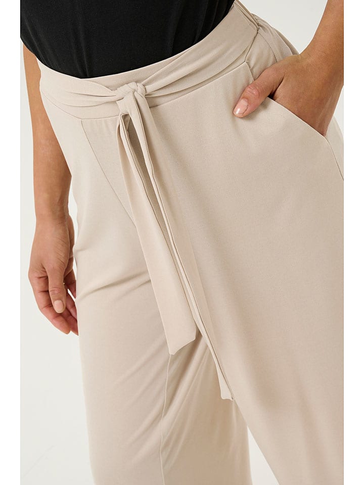 Nohavice Kaffe Sand 8136899 Culotte "Malli" in Sand - 4