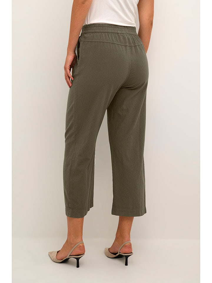 Nohavice Kaffe Khaki 3756073 Hose "Naya" in Khaki - 4