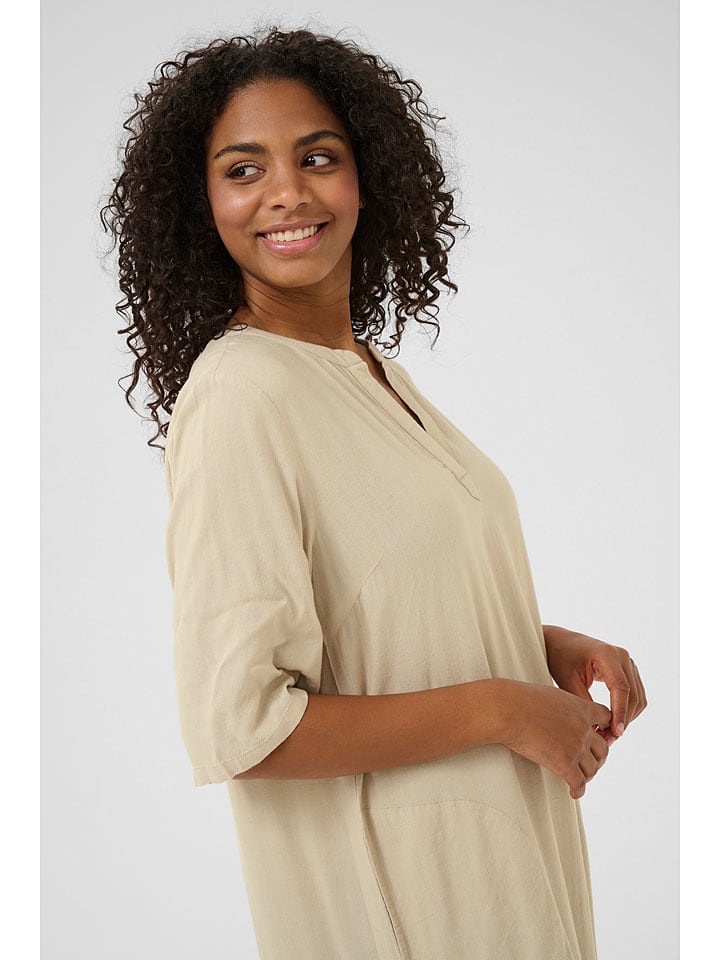 Šaty Kaffe Sand 988139 Kleid "Milia" in Sand - 2