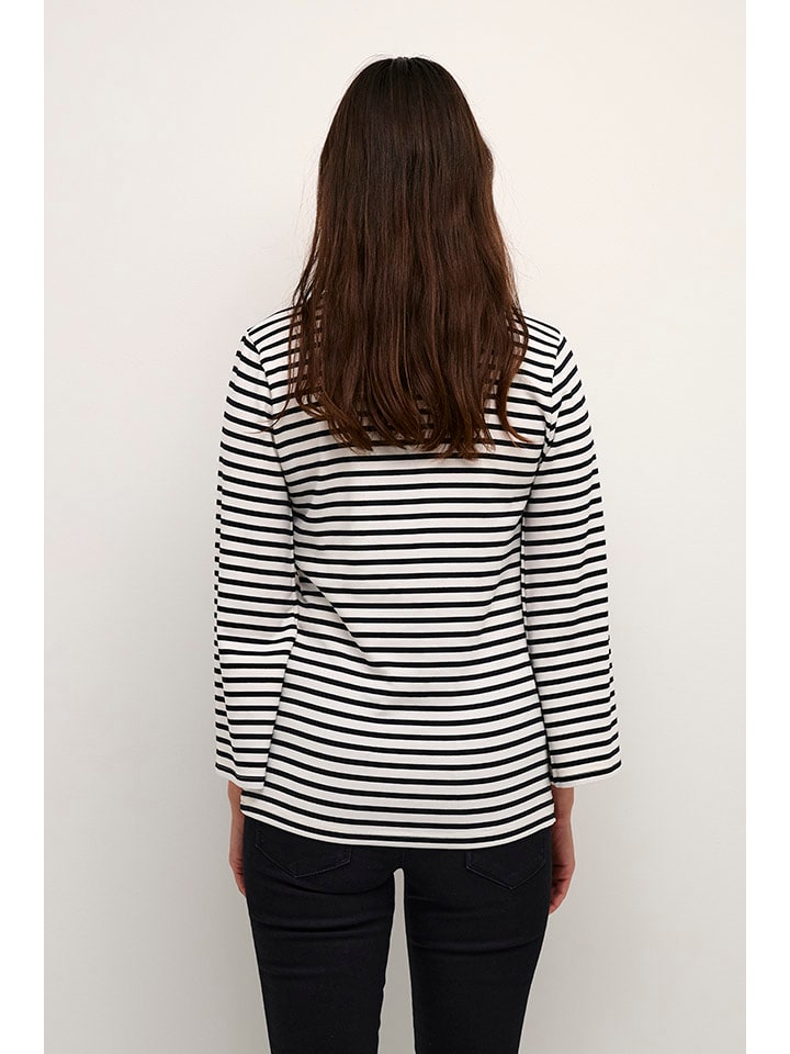 Kaffe Schwarz/ Weiß 511718 Longsleeve "Liddy" in Schwarz/ Weiß - 2