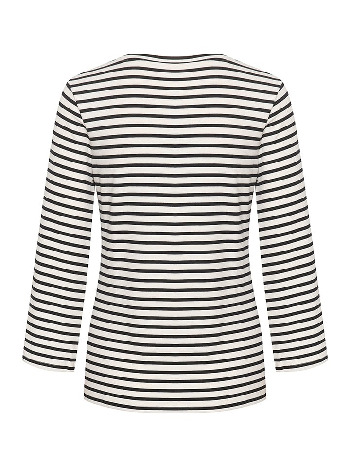 Kaffe Schwarz/ Weiß 511718 Longsleeve "Liddy" in Schwarz/ Weiß - 6