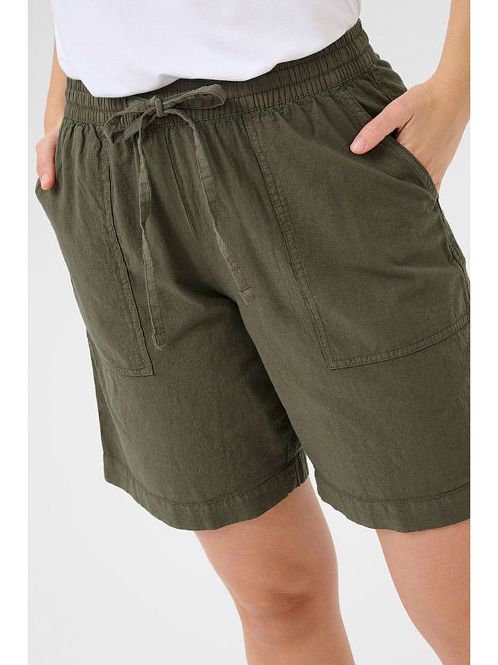Kraťasy Kaffe Khaki 990935 Shorts "Naya" in Khaki - 3