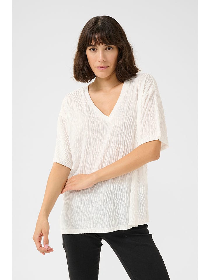 Tričko Kaffe Weiß 2972763 Shirt "Gerit" in Weiß - 2