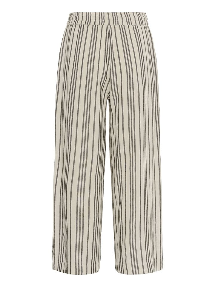 Nohavice Kaffe Creme/ Schwarz 6413541 Marlenehose "Milia" in Creme/ Schwarz - 5