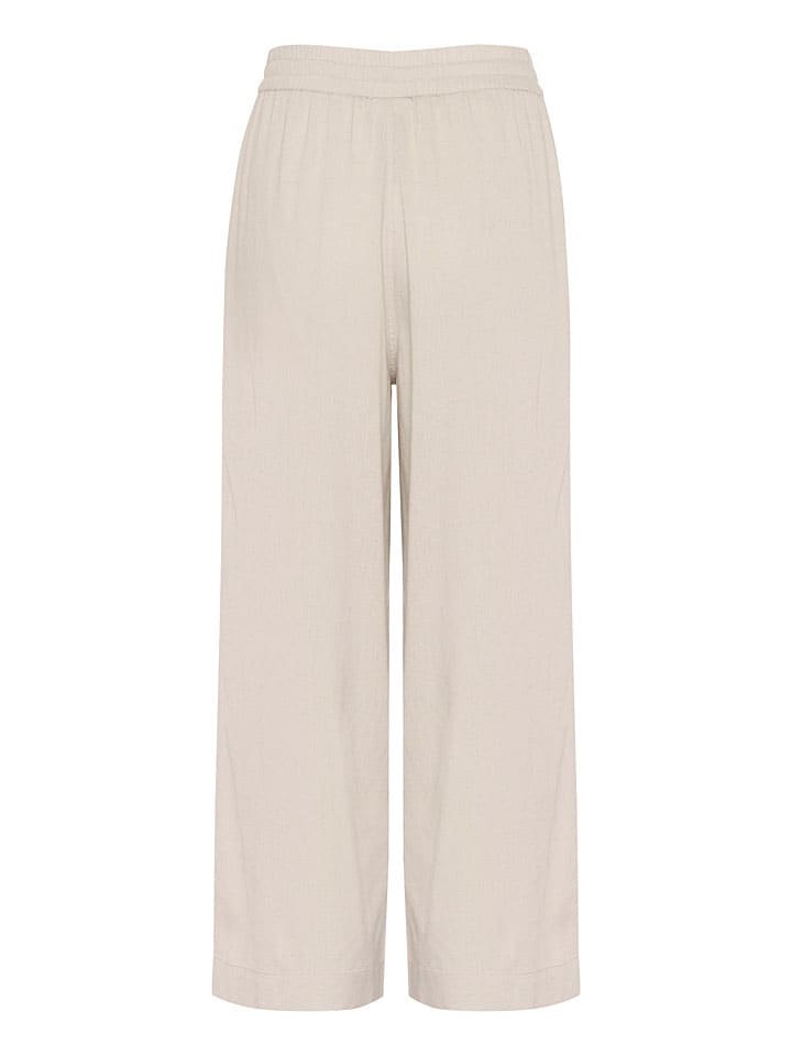 Nohavice Kaffe Creme 9016140 Marlenehose "Milia" in Creme - 6