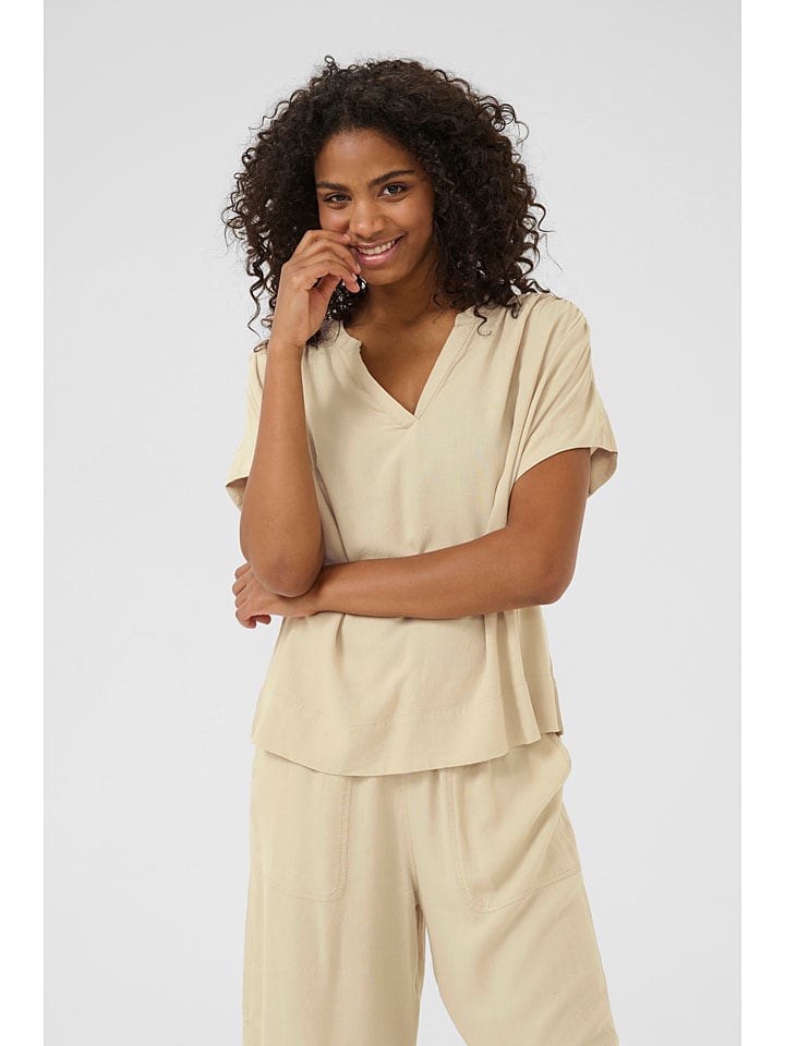 Kaffe Beige 8821126 Bluse "Milia" in Beige - 2