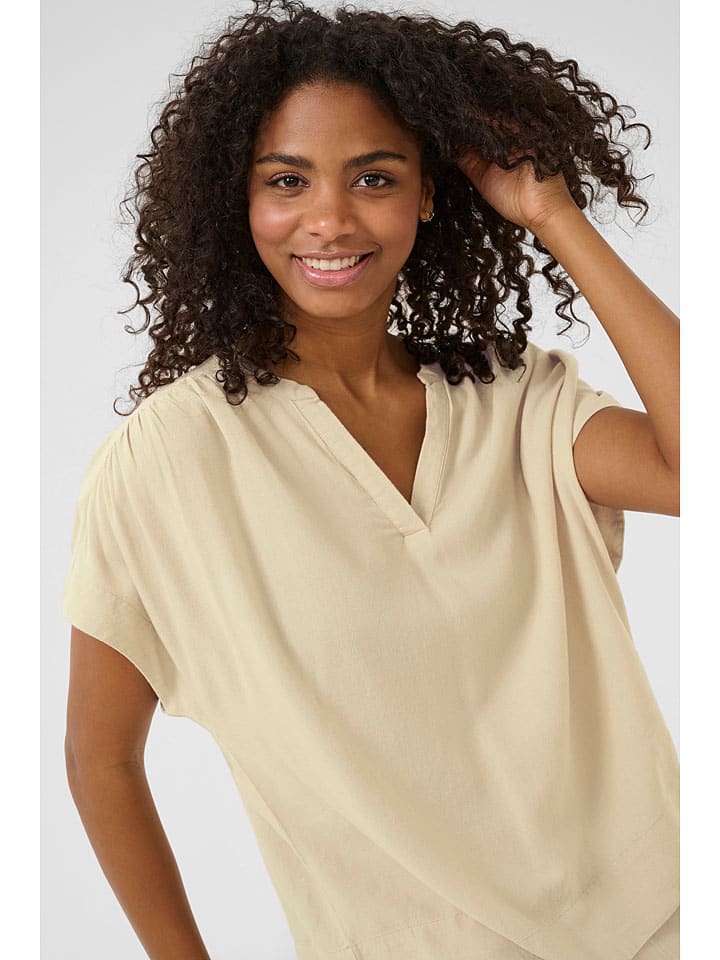 Kaffe Beige 8821126 Bluse "Milia" in Beige - 3